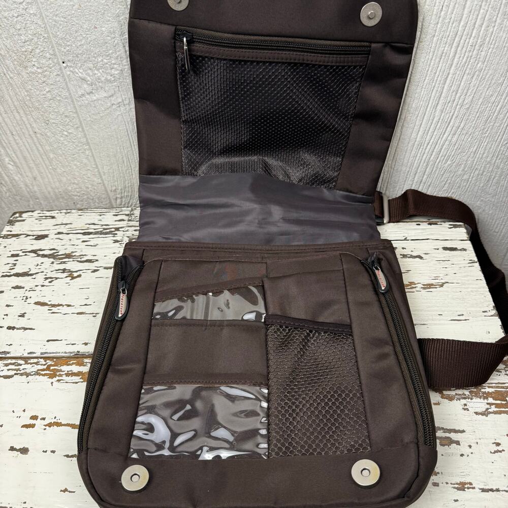 Travelon Anti-Theft Classic Travel Crossbody Bag Brown 10.5x10" Fold Over Purse - Picture 4 of 8